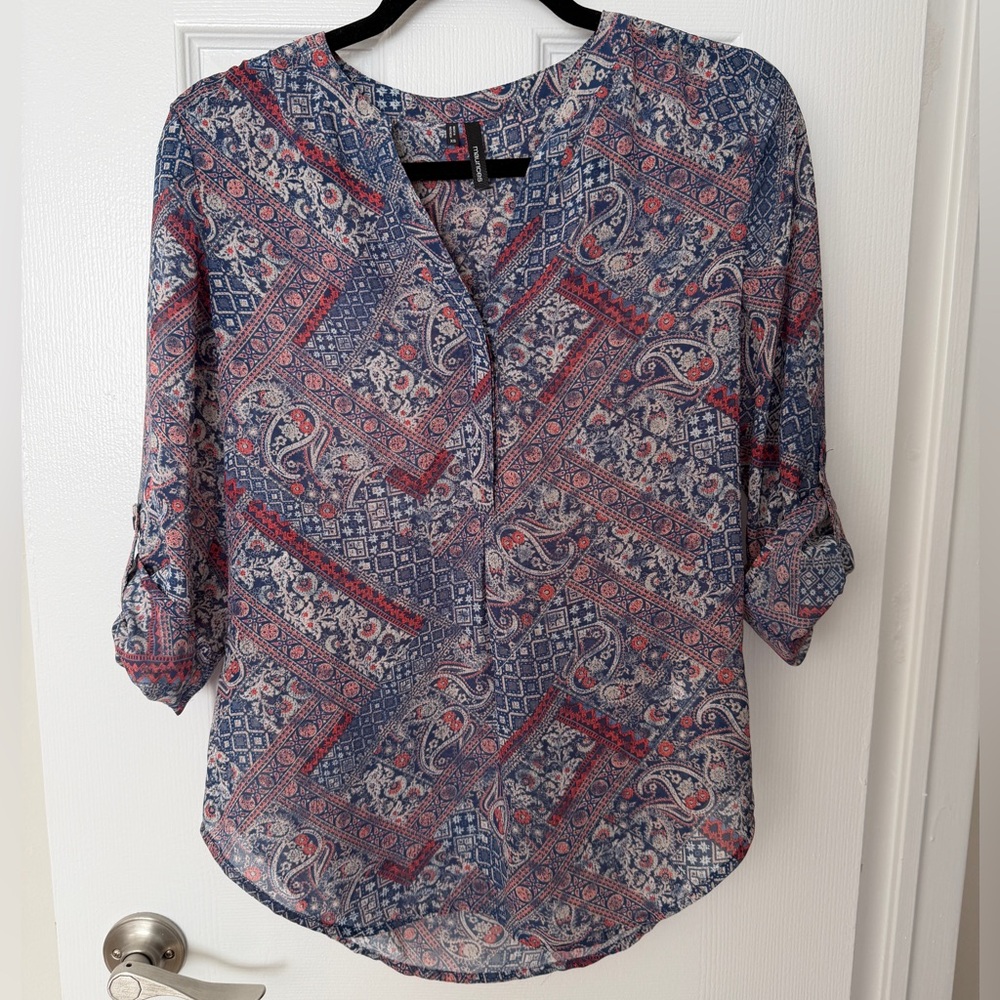 Maurices Paisley V-Neck Blouse